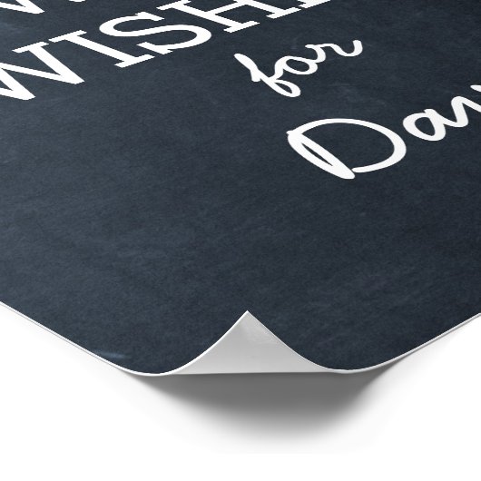 Chalkboard Blue Gift Table Sign. Poster (Hoek)