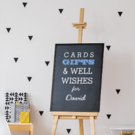 Chalkboard Blue Gift Table Sign. Poster