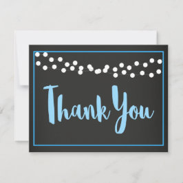 Chalkboard Blue Hartelijk dank | BBQ Baby Beer Bedankkaart