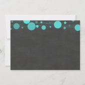 Chalkboard Blue Lantern Engagement Party Kaart (Achterkant)