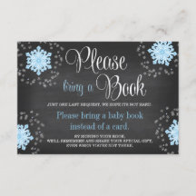 Chalkboard Blue Snowflake Baby shower Breng een bo