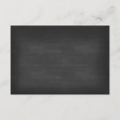 Chalkboard Blue Snowflake Baby shower Breng een bo Informatiekaartje (Achterkant)