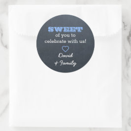 Chalkboard Blue Sweet Treat Bag Sticker