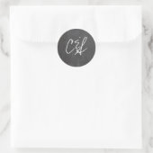 Chalkboard Blue Wedding Envelope Seal Ronde Sticker (Tas)