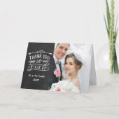 Chalkboard Boho trouwfoto heel erg bedankt (Voorkant)