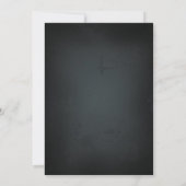 Chalkboard  Bold Typografie Bruiloft Kaart (Achterkant)