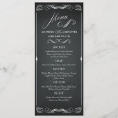 Chalkboard  Bold Typografie Bruiloft Menu (Voorkant)