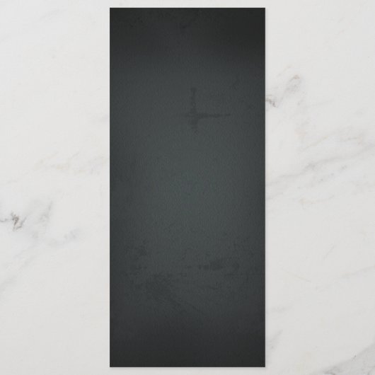 Chalkboard  Bold Typografie Bruiloft Menu (Achterkant)