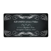 Chalkboard  Bold Typografie Etiket (Voorkant)