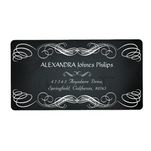 Chalkboard  Bold Typografie Etiket (Voorkant)