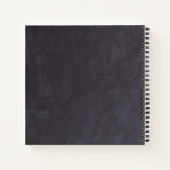 Chalkboard Botanical Paars Blue Wedding Guestbook Notitieboek (Achterkant)