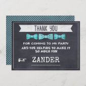 Chalkboard Bow, kleine Man Hartelijk dank Bedankkaart (Voorkant / Achterkant)