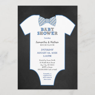Chalkboard Bow Stropdas Onderhemd Boy Baby Sprinkl Kaart