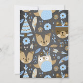 Chalkboard Boys Wild Een Baby shower Uitnodiging (Achterkant)