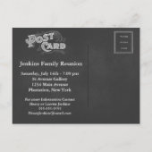 Chalkboard Branches Tree Family Reunion Uitnodiging Briefkaart (Achterkant)