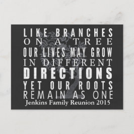Chalkboard Branches Tree Family Reunion Uitnodiging Briefkaart