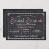 Chalkboard Bridal Brunch Bridal Shower Invitations Kaart (Voorkant / Achterkant)