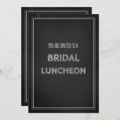 Chalkboard Bridal Lunch Invitation Cards Kaart (Voorkant / Achterkant)