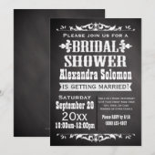 Chalkboard Bridal Shower Invitation Kaart (Voorkant / Achterkant)