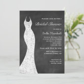 Chalkboard Bridal Shower Invitation Kaart (Staand voorkant)