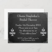 Chalkboard Bridal Shower Invitation Kaart (Voorkant / Achterkant)