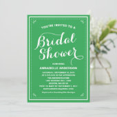Chalkboard Bridal Shower Invitation Kaart (Staand voorkant)