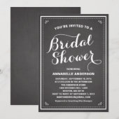  Chalkboard Bridal Shower Invitation Kaart (Voorkant / Achterkant)