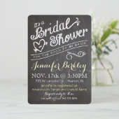 Chalkboard  Bridal Shower Invitation Kaart (Staand voorkant)