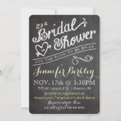 Chalkboard  Bridal Shower Invitation Kaart (Voorkant)