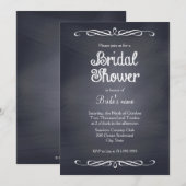 Chalkboard Bridal Shower-uitvindingen Kaart (Voorkant / Achterkant)