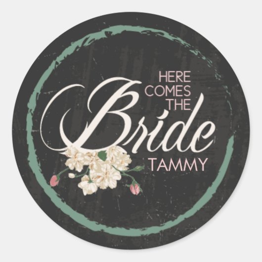 Chalkboard Bridal Sticker (Voorkant)