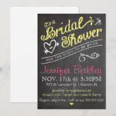 Chalkboard Bridal Wedding Shower Uitnodiging (Voorkant / Achterkant)
