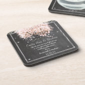 Chalkboard Bride & Groom Wedding Onderzetter (Linkerzijde)