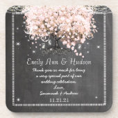 Chalkboard Bride & Groom Wedding Onderzetter (Voorkant)