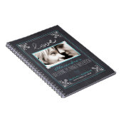 Chalkboard Bride Wedding Planner-laptop (aqua) Notitieboek (Rechterzijde)