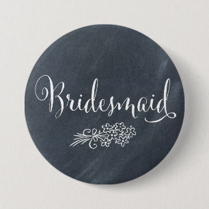 Chalkboard Bridesmaid Button