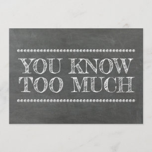 Chalkboard Bridesmaid / Maid of Honor Funny Kaart