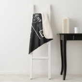 Chalkboard Briefkaart Old Fashion Blue Snowman Sherpa Deken (In situ)