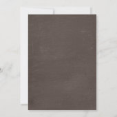 Chalkboard Brown Bridal Shower Invitations Kaart (Achterkant)