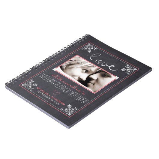 Chalkboard Bruid Wedding Planner Notitieboek (roos (Linkerzijde)