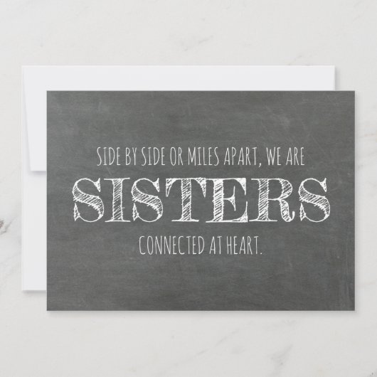 Chalkboard bruidsmeisje / Maid of Honor Voorstel Kaart (Voorkant)