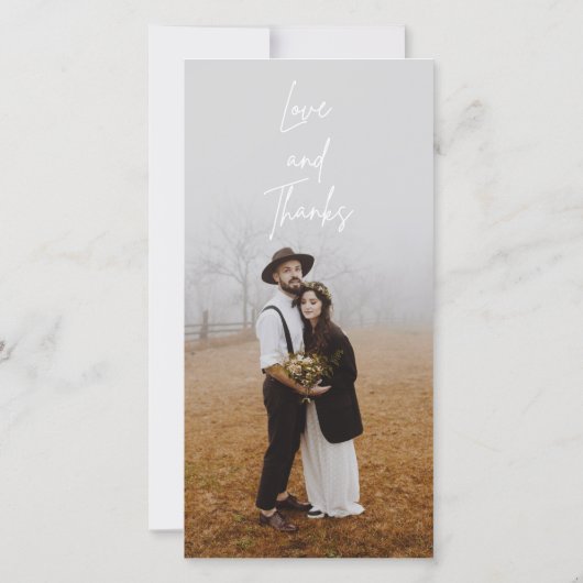 Chalkboard bruiloft 3 foto dank u foto-kaart bedankkaart (Achterkant)