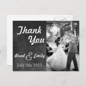 Chalkboard bruiloft Dank u Briefkaart (Voorkant / Achterkant)