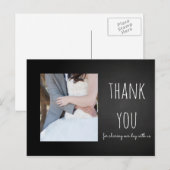 Chalkboard bruiloft Dank u foto Briefkaart (Voorkant / Achterkant)