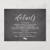 Chalkboard bruiloft details Kaart behuizing Kaart (Voorkant)