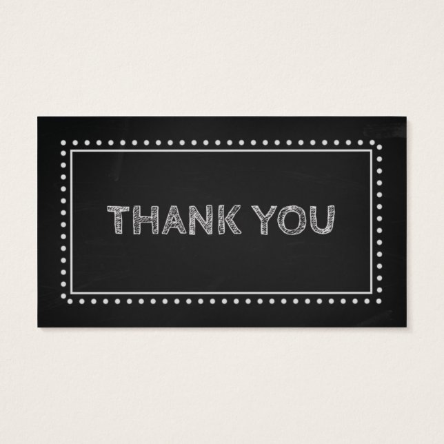 Chalkboard bruiloft gunst Labels Visitekaartje (Achterkant)