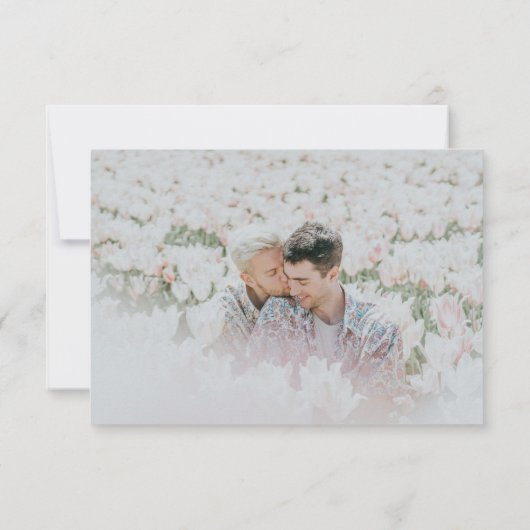 Chalkboard bruiloft-harten bedankkaart (Achterkant)