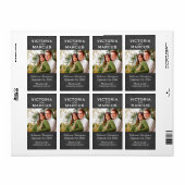 Chalkboard Bruiloft Monogram Foto Wijnfles Etiket (Full Sheet)