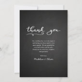 Chalkboard bruiloft multi foto | Thank You Script Bedankkaart (Achterkant)