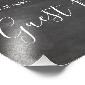 Chalkboard bruiloft poster. Gelieve het gastenboek Foto Afdruk (Hoek)